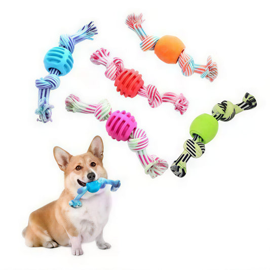 Durable Rope Dog Toy Set – Cleans Teeth & Reduces Boredom