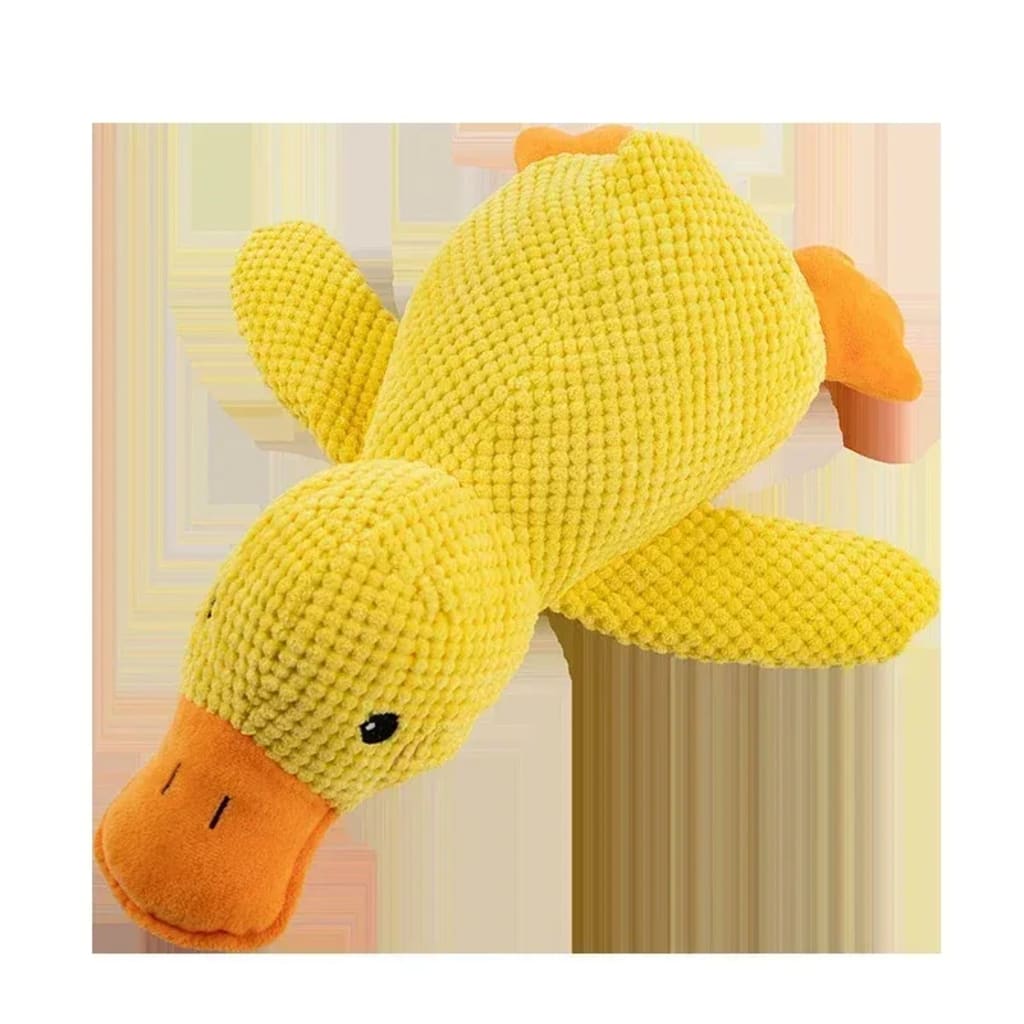 Pet Plush Toy Dog Calming Duck Companion Sleeping Duck Toys Chew Toy Durable Squeaky for Puppy Pet Teeth Cleaning Chew Pet To
