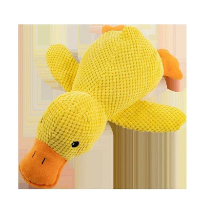 Pet Plush Toy Dog Calming Duck Companion Sleeping Duck Toys Chew Toy Durable Squeaky for Puppy Pet Teeth Cleaning Chew Pet To