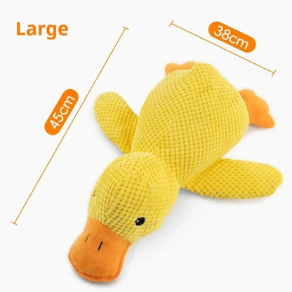 Pet Plush Toy Dog Calming Duck Companion Sleeping Duck Toys Chew Toy Durable Squeaky for Puppy Pet Teeth Cleaning Chew Pet To