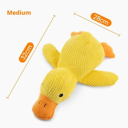 Pet Plush Toy Dog Calming Duck Companion Sleeping Duck Toys Chew Toy Durable Squeaky for Puppy Pet Teeth Cleaning Chew Pet To