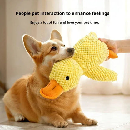 Pet Plush Toy Dog Calming Duck Companion Sleeping Duck Toys Chew Toy Durable Squeaky for Puppy Pet Teeth Cleaning Chew Pet To